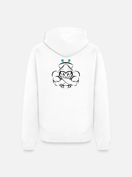 Alpha cancer Deluxe - Unisex Premium Bio Zip Hoodie - Weiß