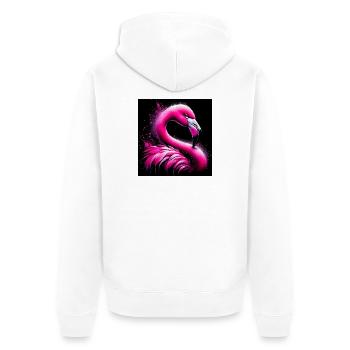 Flamant - Veste à capuche bio Premium Unisexe - blanc - Dos - Thijin (182cm)