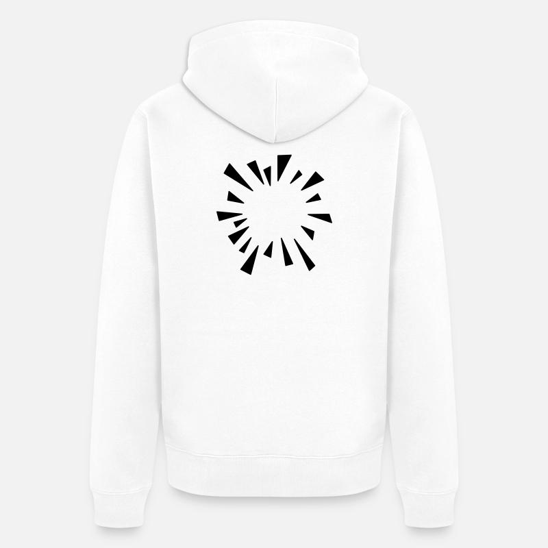 Comic Effekt geplatzter Luftballon - Unisex Premium Bio Zip Hoodie - Weiß
