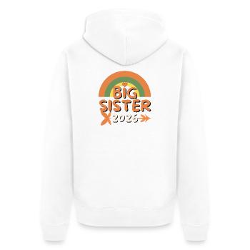 Big Sister 2026–Future Grande Sœur - Veste à capuche bio Premium Unisexe - blanc - Dos - Thijin (182cm)