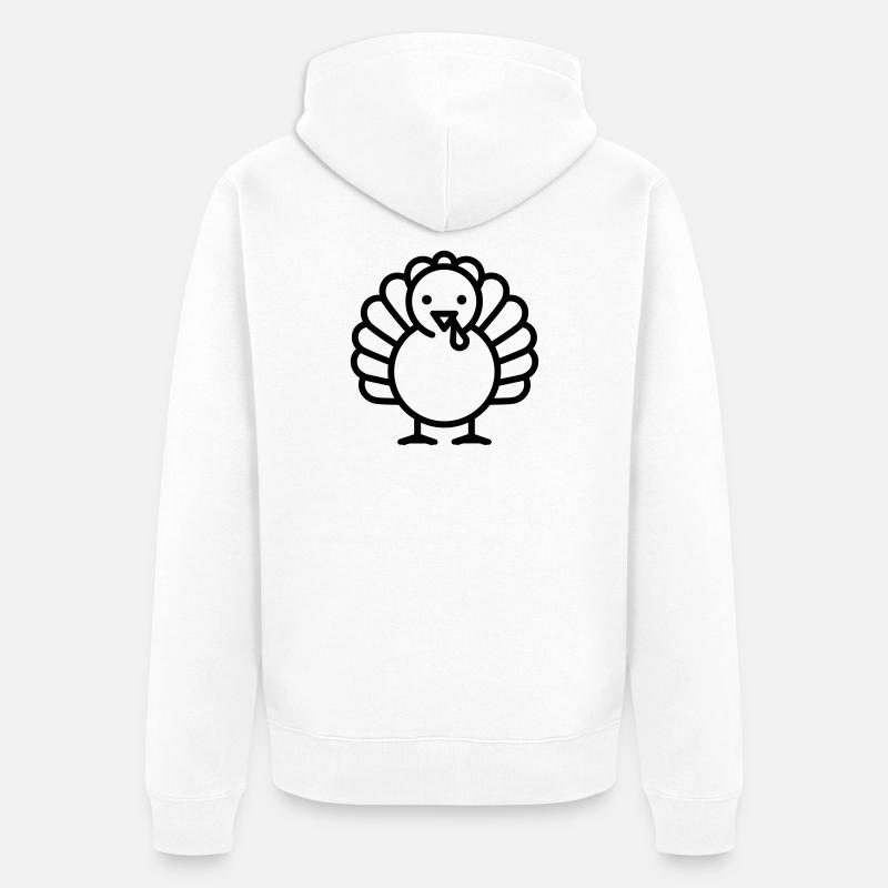 Dinde - Veste à capuche bio Premium Unisexe - blanc