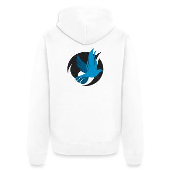 Logo colombe original - Veste à capuche bio Premium Unisexe - blanc - Dos - Thijin (182cm)