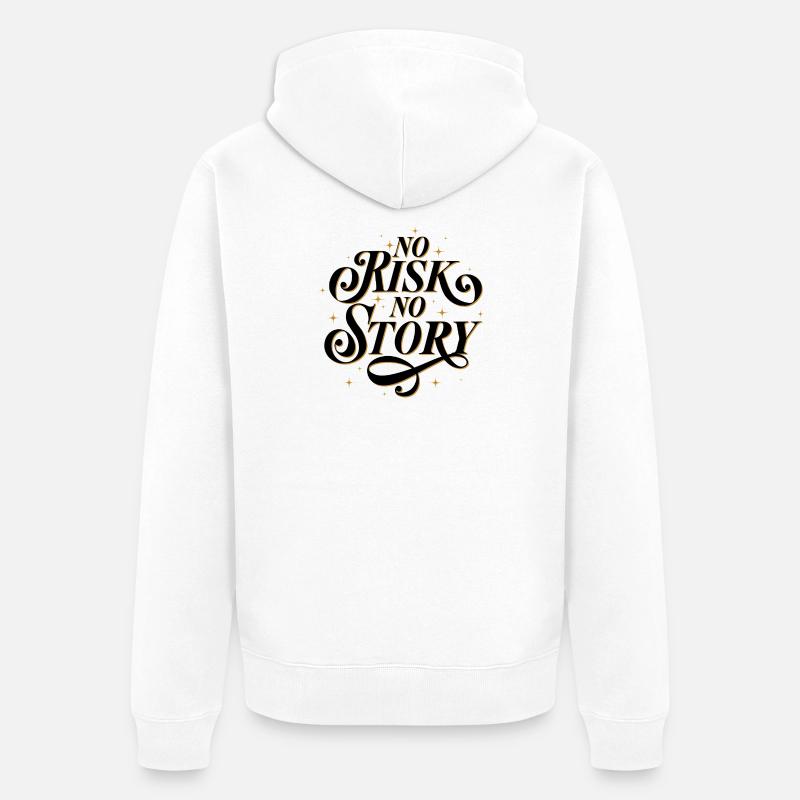 Aucun risque. Pas d’histoire. - Veste à capuche bio Premium Unisexe - blanc