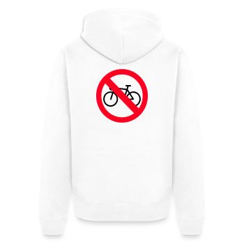 Kein Fahrrad - Unisex Premium Bio Zip Hoodie - Weiß - Hinten - Thijin (182cm)
