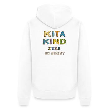 Kita Kind 2026 - Veste à capuche bio Premium Unisexe - blanc - Dos - Thijin (182cm)