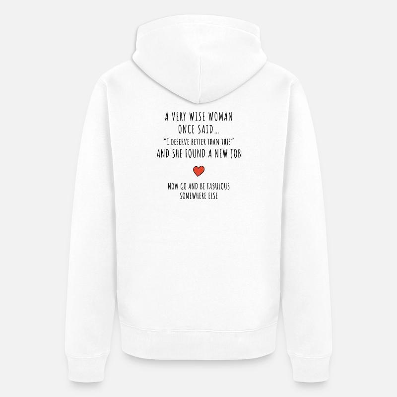 Motiver la conception du changement de carrière - Veste à capuche bio Premium Unisexe - blanc