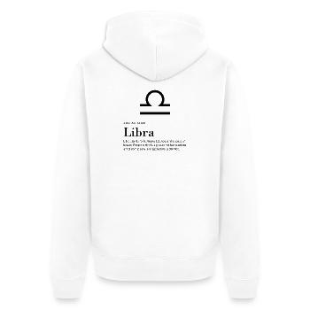 Libra - Zodiac sign - Unisex Premium Bio Zip Hoodie - Weiß - Hinten - Thijin (182cm)