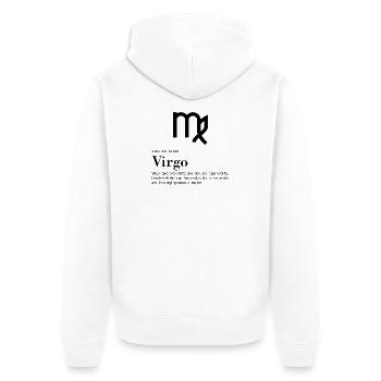 Virgo - Zodiac sign - Unisex Premium Bio Zip Hoodie - Weiß - Hinten - Thijin (182cm)