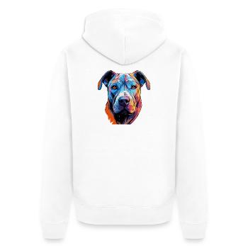 Pop Art de bandes dessinées pour chiens - Veste à capuche bio Premium Unisexe - blanc - Dos - Thijin (182cm)