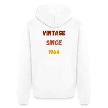Anniversaire 1964 - Millésime depuis 1964 - Veste à capuche bio Premium Unisexe - blanc - Dos - Thijin (182cm)