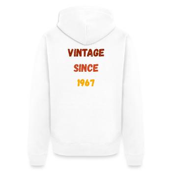 Geburtstag 1967 - Millésime depuis 1967 - Veste à capuche bio Premium Unisexe - blanc - Dos - Thijin (182cm)