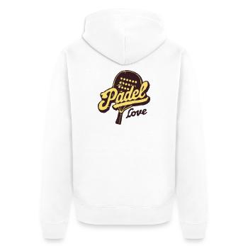 Paddle Love Retro - Unisex Premium Bio Zip Hoodie - Weiß - Hinten - Thijin (182cm)