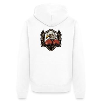 Eagle Boxer MMA - Veste à capuche bio Premium Unisexe - blanc - Dos - Thijin (182cm)