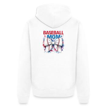 Esthétique vibrante de la maman de baseball mignonne pour le jour de match - Veste à capuche bio Premium Unisexe - blanc - Dos - Thijin (182cm)
