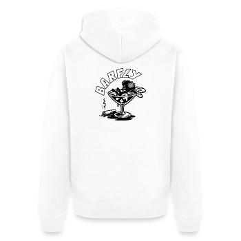 Nœud papillon dans un verre cocktail - Veste à capuche bio Premium Unisexe - blanc - Dos - Thijin (182cm)