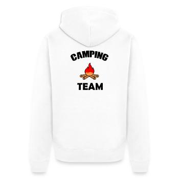 Conception de la silhouette du feu de camp - Veste à capuche bio Premium Unisexe - blanc - Dos - Thijin (182cm)