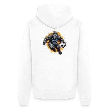 Équipe de football Gorilla - Veste à capuche bio Premium Unisexe - blanc - Dos - Thijin (182cm)