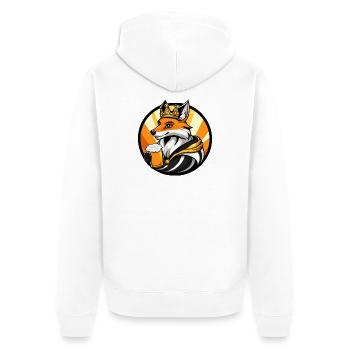 Bière Fox Drôle - Veste à capuche bio Premium Unisexe - blanc - Dos - Thijin (182cm)