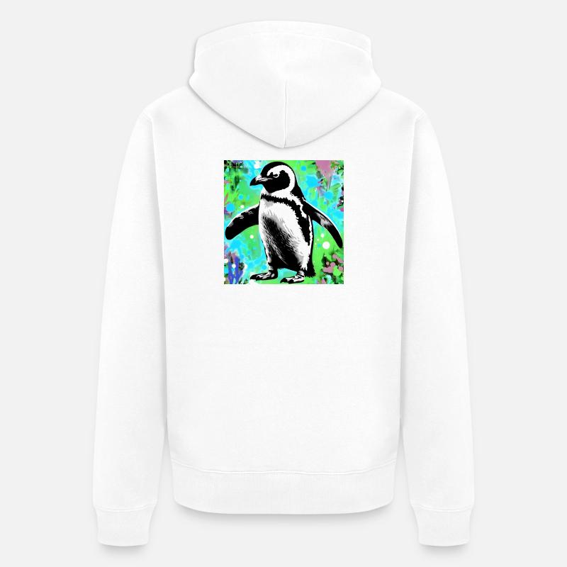 pingouin - Veste à capuche bio Premium Unisexe - blanc