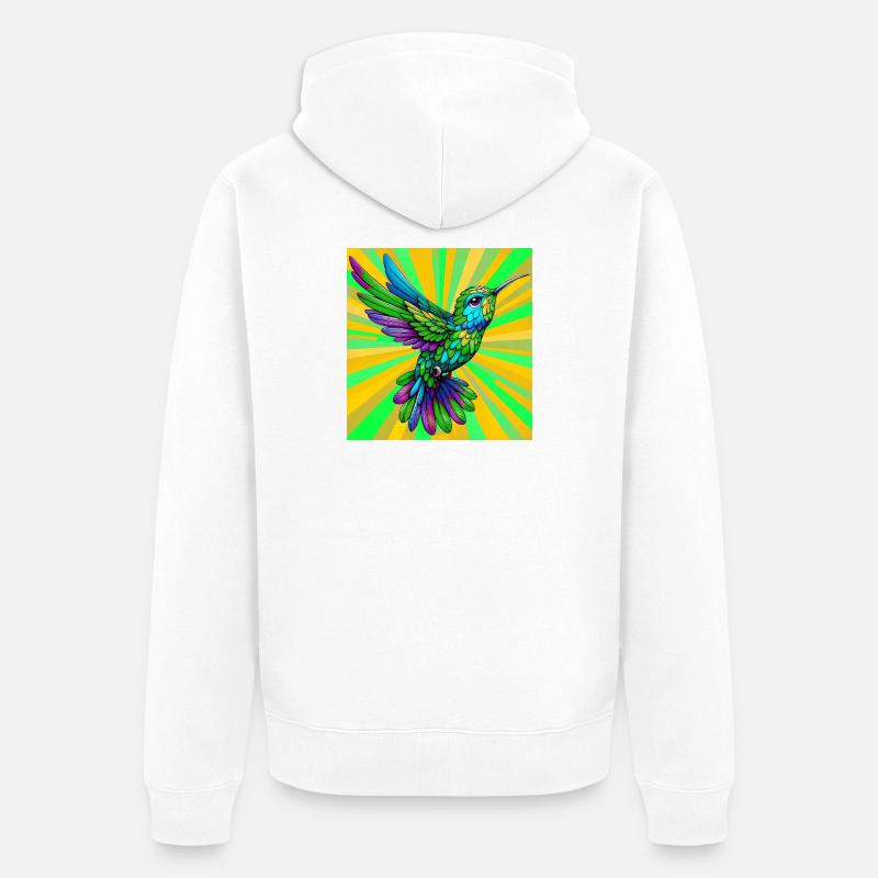colibri - Veste à capuche bio Premium Unisexe - blanc