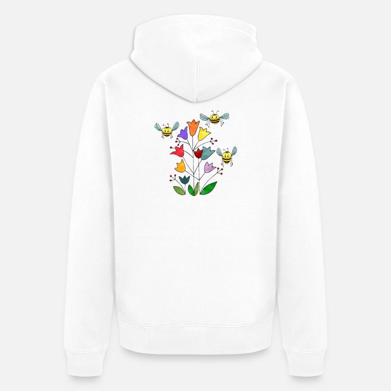 Insectes - Veste à capuche bio Premium Unisexe - blanc