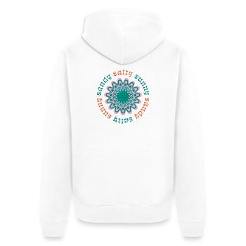 Mandala de l’Âme Salée - Veste à capuche bio Premium Unisexe - blanc - Dos - Thijin (182cm)