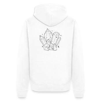 crystals - Unisex Premium Organic Zip Hoodie - white - Back - Thijin (182cm)
