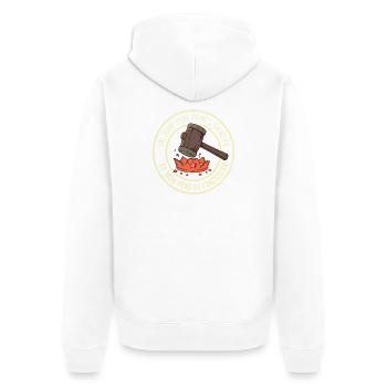 Papa Protecteur Prince Viendra Marteau Humour - Veste à capuche bio Premium Unisexe - blanc - Dos - Thijin (182cm)