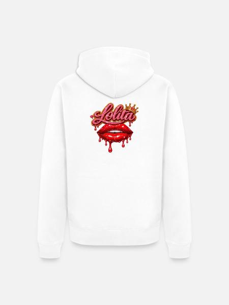 Lolitta-Königin - Unisex Premium Bio Zip Hoodie - Weiß
