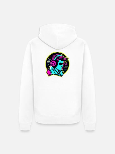 Gamer - Unisex Premium Bio Zip Hoodie - Weiß