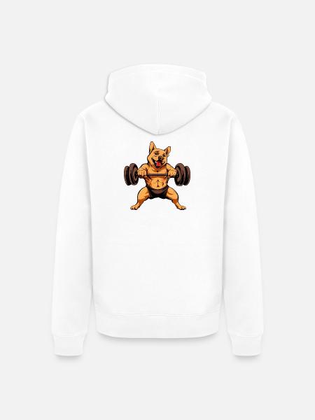 Trainer Hund - Unisex Premium Bio Zip Hoodie - Weiß
