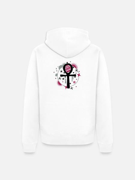 Ankh - Veste à capuche bio Premium Unisexe - blanc