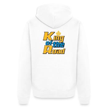 LKW Fahrer,LKW ,Trucker Fun King of the Road (25) - Unisex Premium Bio Zip Hoodie - Weiß - Hinten - Thijin (182cm)