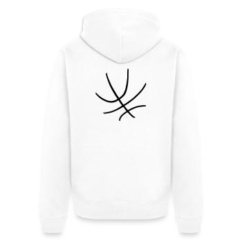 Un basket-ball - Veste à capuche bio Premium Unisexe - blanc - Dos - Thijin (182cm)