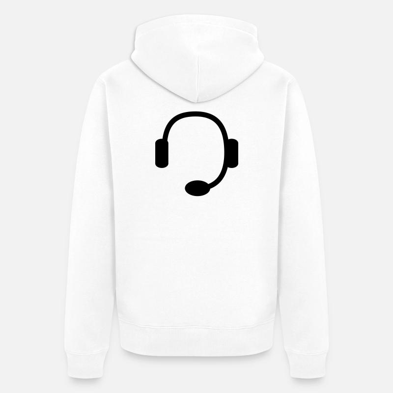headset - Veste à capuche bio Premium Unisexe - blanc