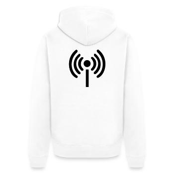 Wi-Fi Symbol - Unisex Premium Organic Zip Hoodie - white - Back - Thijin (182cm)