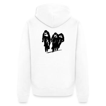 Cycling track - Unisex Premium Organic Zip Hoodie - white - Back - Thijin (182cm)