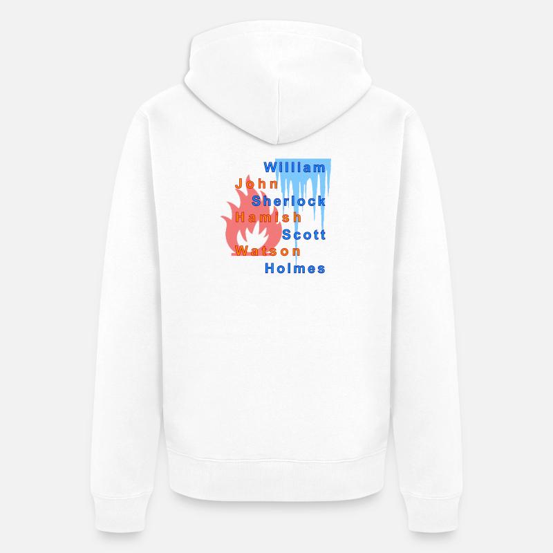 Feuer und Eis - Unisex Premium Bio Zip Hoodie - Weiß