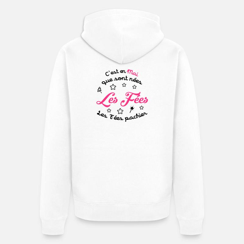fille / fée / princesse / bébé - Veste à capuche bio Premium Unisexe - blanc