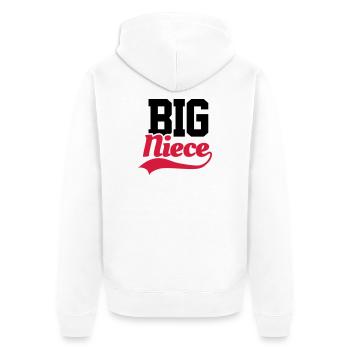 Big Niece - Unisex Premium Organic Zip Hoodie - white - Back - Thijin (182cm)