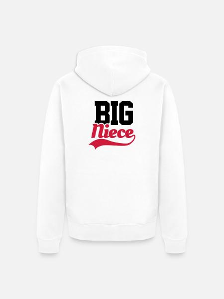Big Niece - Unisex Premium Organic Zip Hoodie - white