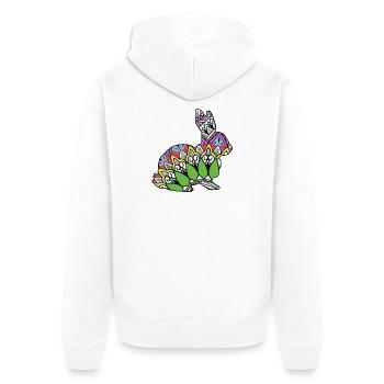 Lapin - Veste à capuche bio Premium Unisexe - blanc - Dos - Thijin (182cm)