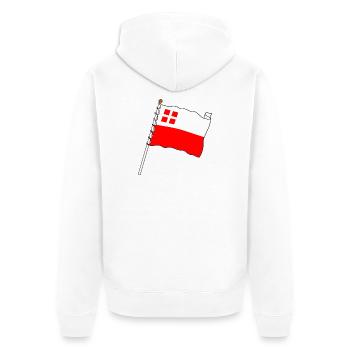Flag province Utrecht - Unisex Premium Organic Zip Hoodie - white - Back - Thijin (182cm)