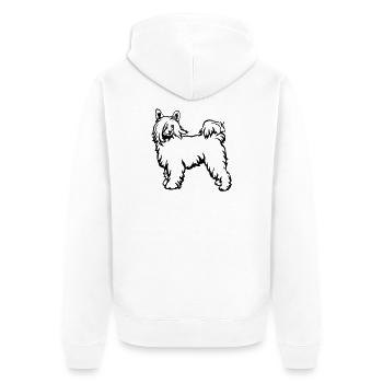 Bouffée de poudre à crête chinoise - Veste à capuche bio Premium Unisexe - blanc - Dos - Thijin (182cm)