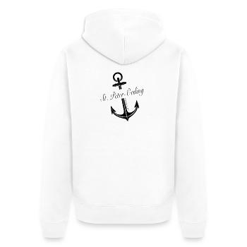 St. Peter-Ording - Unisex Premium Bio Zip Hoodie - Weiß - Hinten - Thijin (182cm)