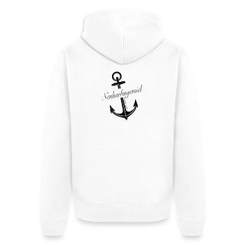 Neuharlingersiel - Unisex Premium Bio Zip Hoodie - Weiß - Hinten - Thijin (182cm)