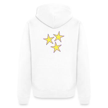 ETOILE. ETOILES. STAR. FÊTE. ANNIVERSAIRE. NOËL - Veste à capuche bio Premium Unisexe - blanc - Dos - Thijin (182cm)