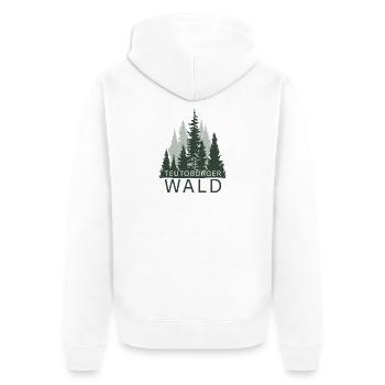 Teutoburger Wald - Unisex Premium Bio Zip Hoodie - Weiß - Hinten - Thijin (182cm)