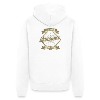 Birthday Vintage 1994 Legendary & Awesome - Unisex Premium Organic Zip Hoodie - white - Back - Thijin (182cm)