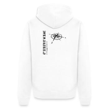 Koordinaten Forggensee - Unisex Premium Bio Zip Hoodie - Weiß - Hinten - Thijin (182cm)